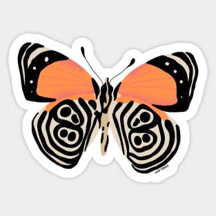 Orange Butterfly Sticker